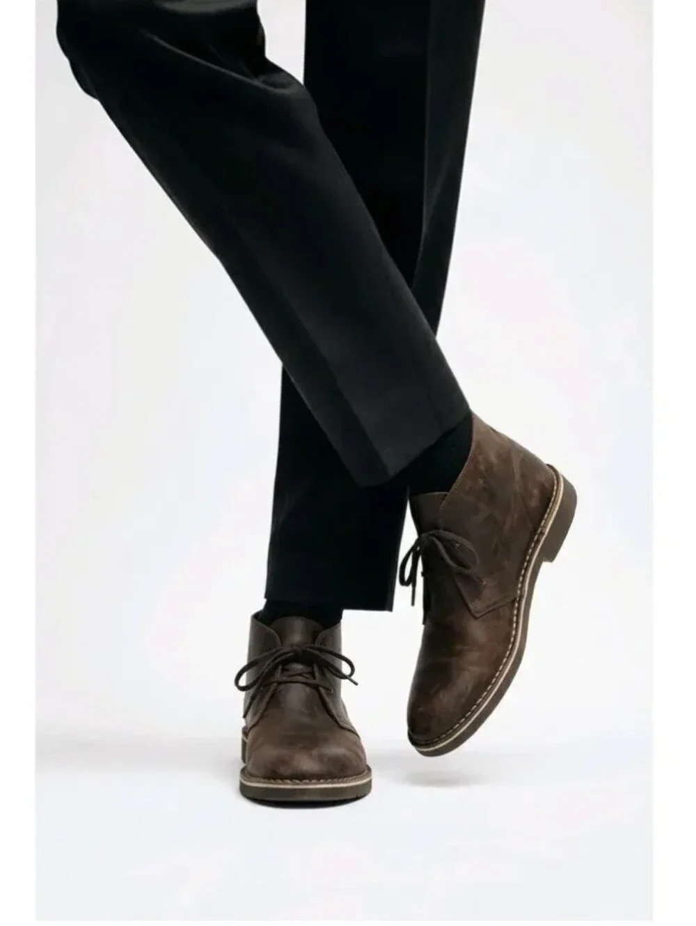 Clarks‎ Bushacre 2 Mens Beeswax Brown Leather Chukka Boots Size 10 M